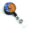 Carolines Treasures Chow Chow Winter Snowflakes Holiday Retractable Badge Reel SS4640BR